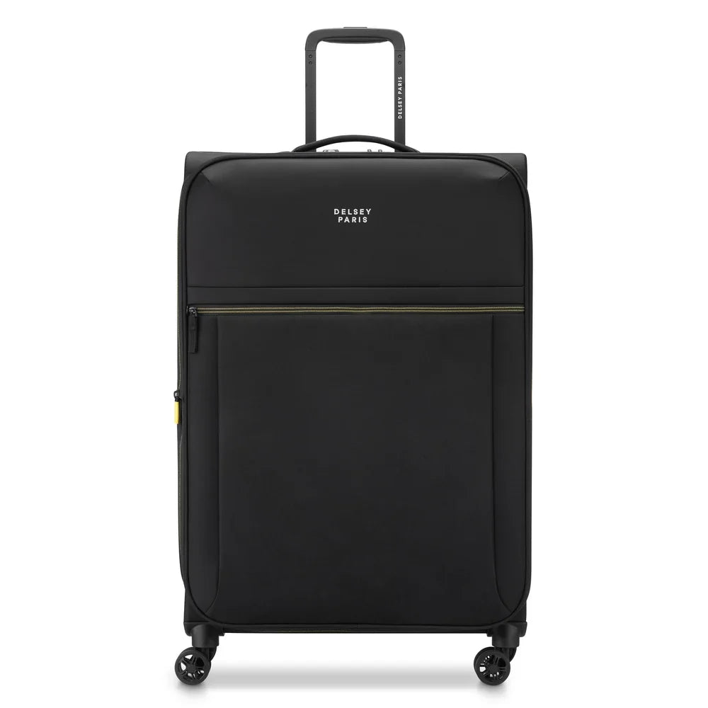 BROCHANT 3 Suitcase Check-In Expandable 78 CM DEEP BLACK Promotional Price