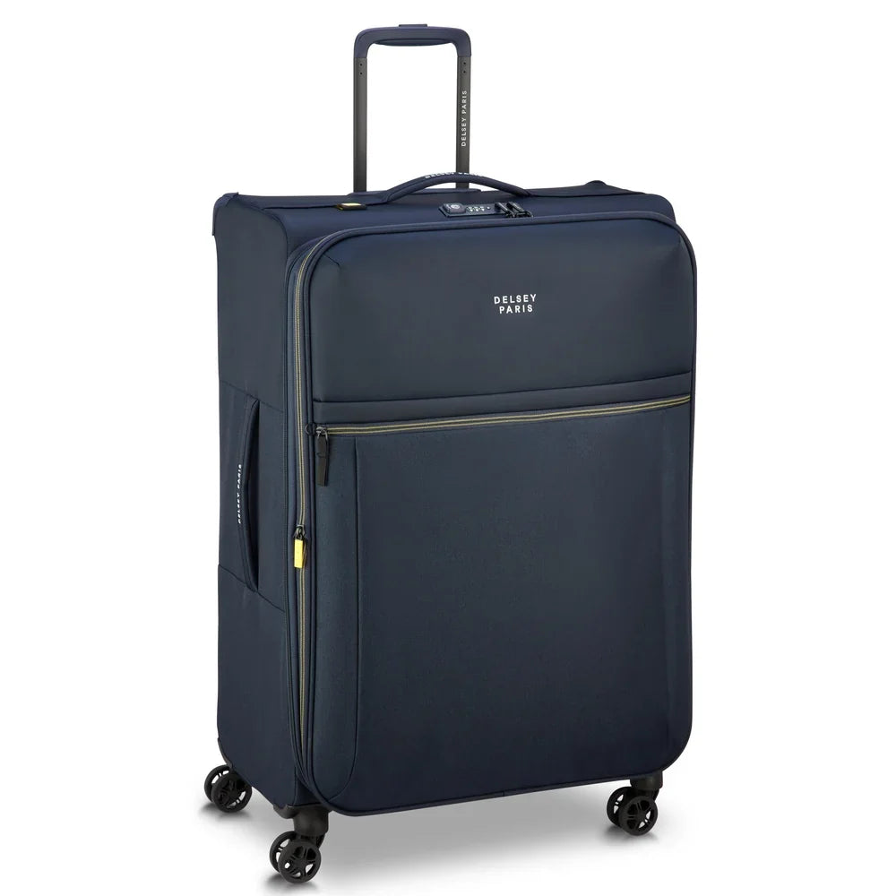 BROCHANT 3 Suitcase Check-In Expandable 78 CM DEEP BLACK Promotional Price