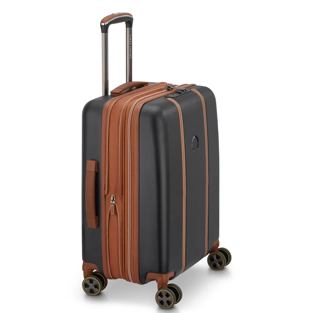 CADENCE Suitcase Cabin slim Expandable 54.5 CM BLACK Promotional Price