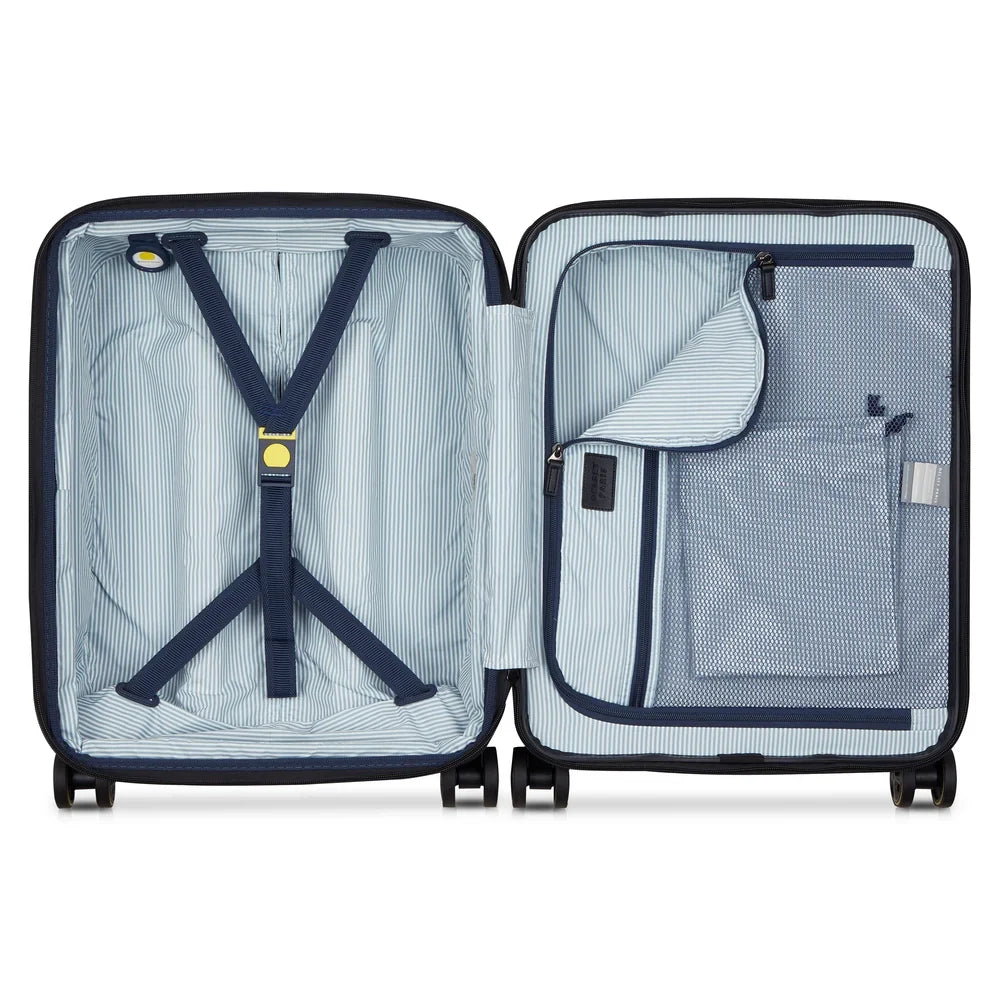 CADENCE Suitcase Cabin slim Expandable 54.5 CM BLACK Promotional Price