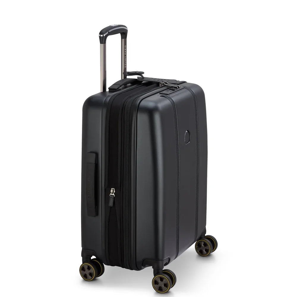CADENCE Suitcase Cabin slim Expandable 54.5 CM BLACK Promotional Price