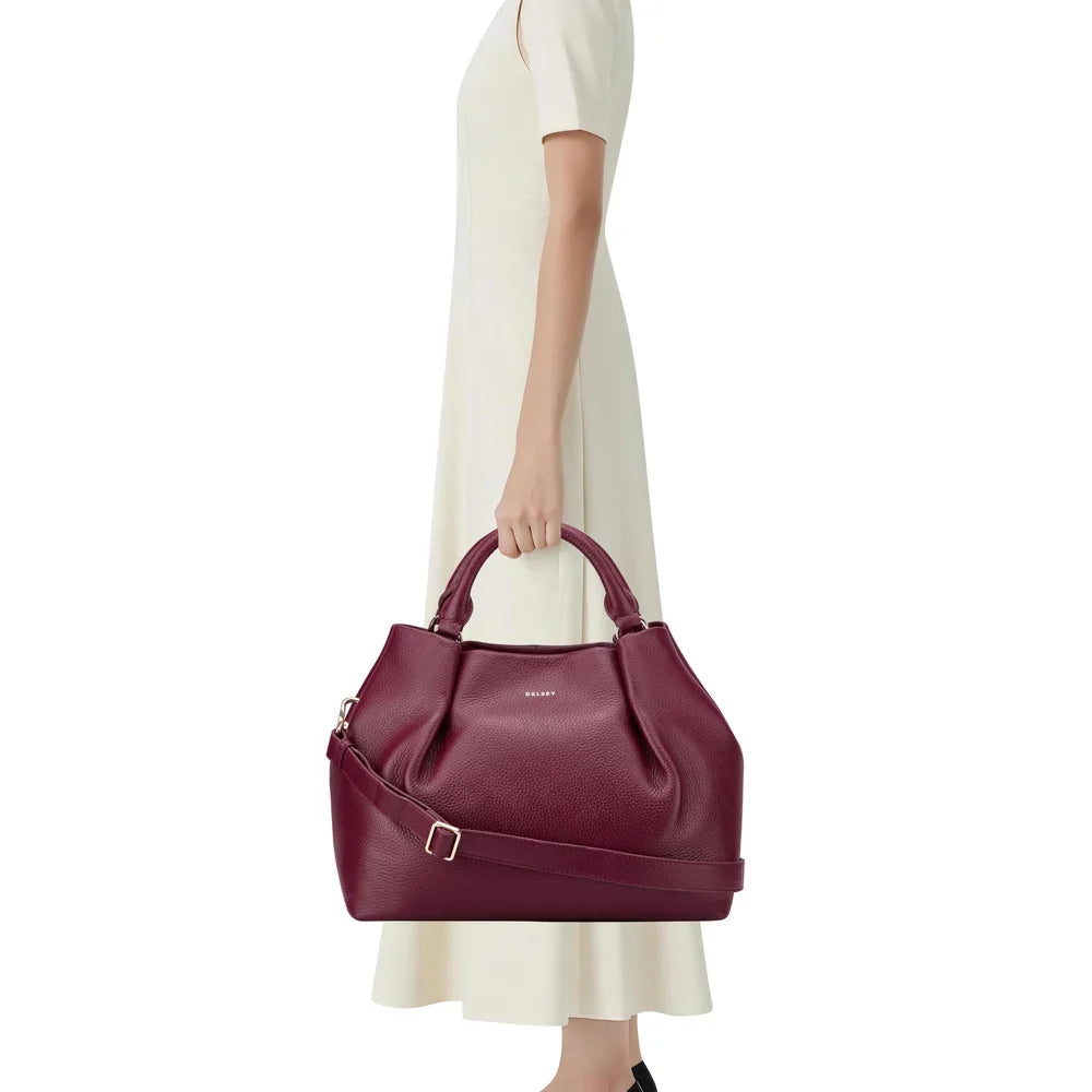 LE CUIR GRAINE Hand Bag BLACK Promotional Price