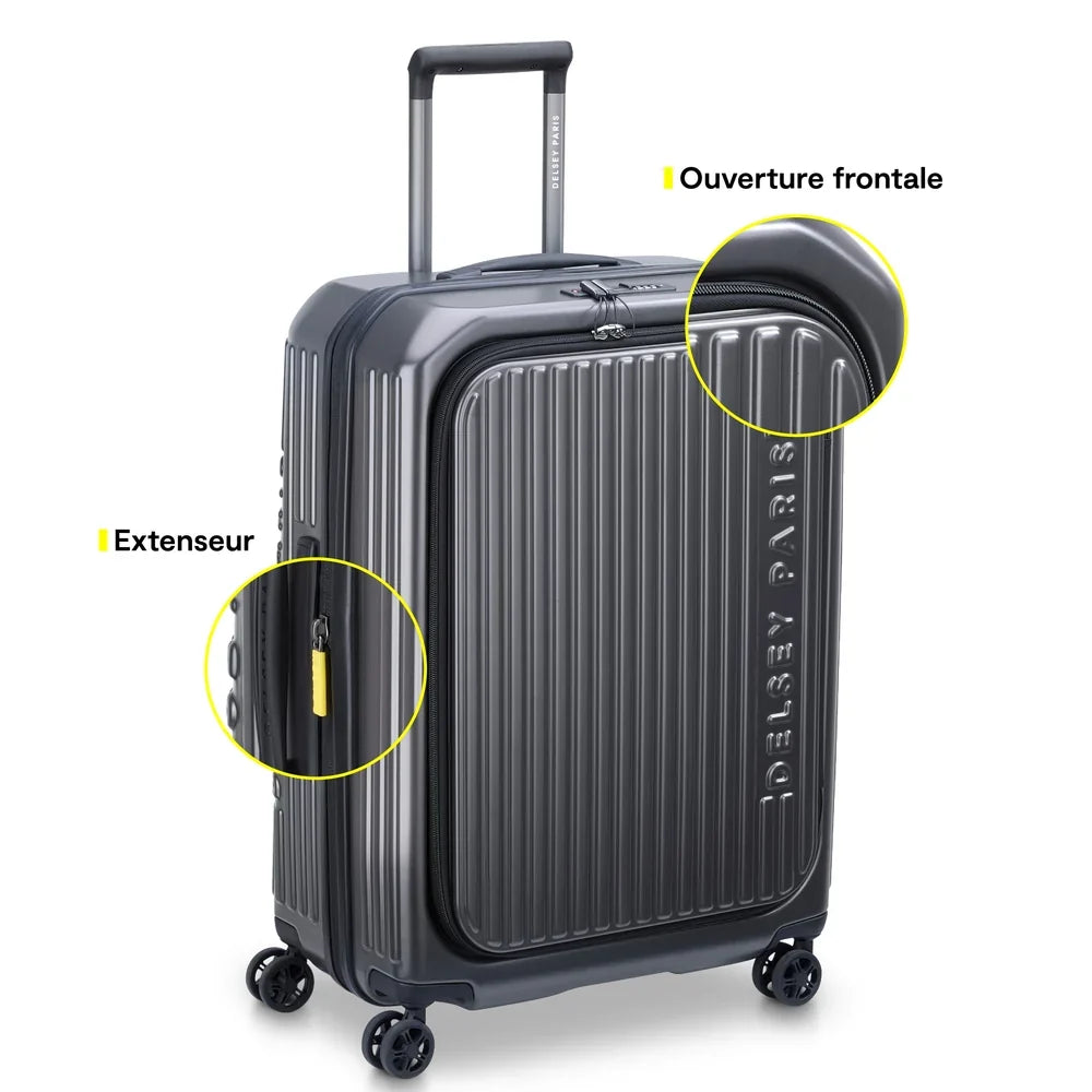 SECURITIME ZIP Suitcase Check-In Expandable 65.5 CM ANTHRACITE Promotional Price